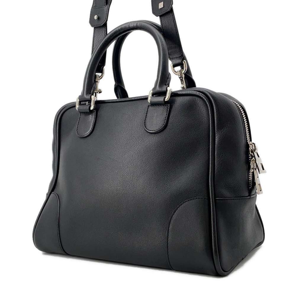 Loewe Amazona Leather Black Shoulder Handbag